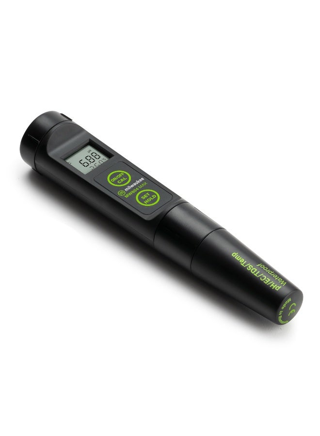 Milwaukee MW804 PRO 4-in-1 Waterproof pH, EC, TDS Tester with Thermometer & Replaceable Probe - Image 1